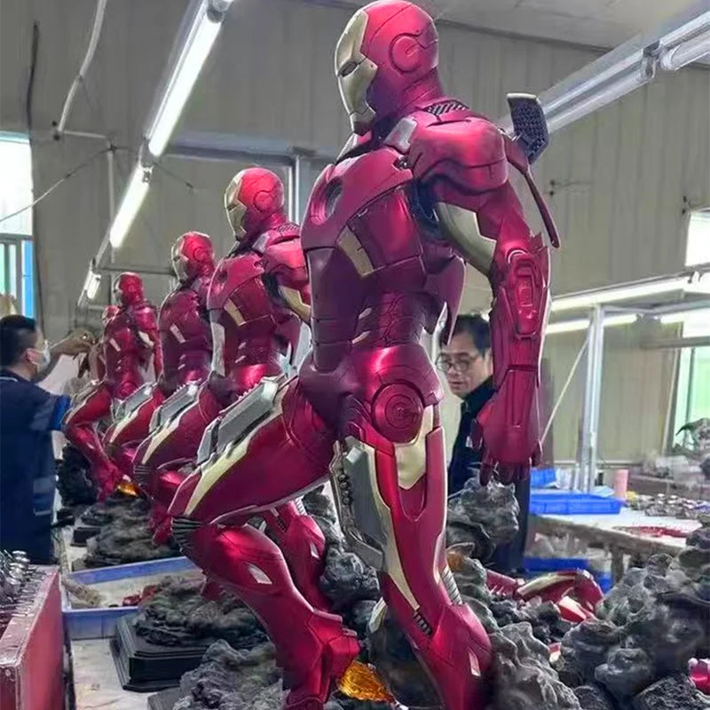 Large-Scale Statue Iron Man 1/3 Scene Statue Mk7 Model Handheld Figurine Gk Resin Living Room Decoration