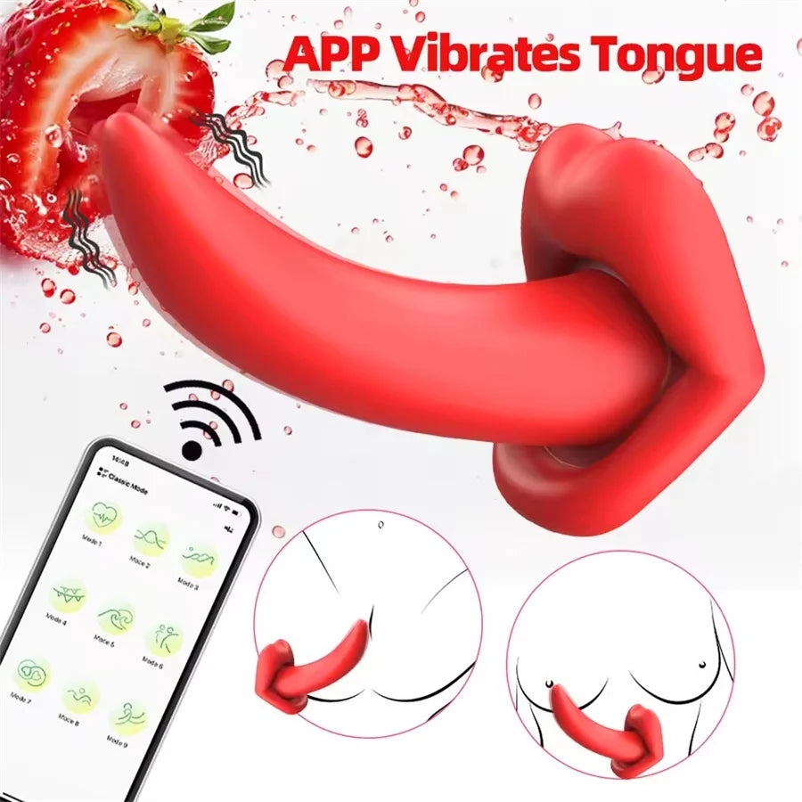 APP Kleiner Vibrator Zungenlecken Vibrierender G-Punkt Klitorisstimulator Weiblicher Masturbator Sexspielzeug Für Frauen Erwachsenes Sexprodukt