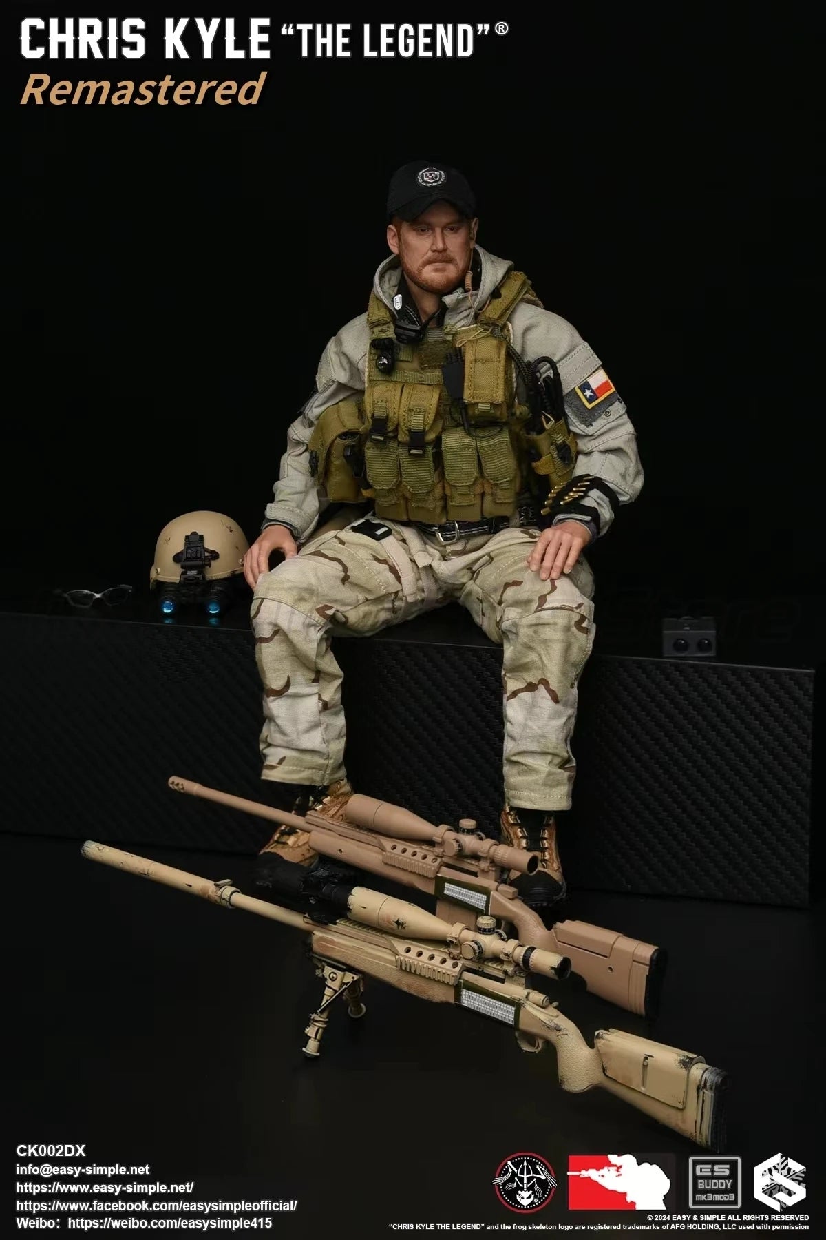 【MT】EASY SIMPLE ES CK002R/DX Version American Sniper Chris Kyle 1/6 Action Figure Model Toy Gift