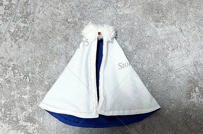 1/12 Men Soldier Anti-Hero Emma White Battle Goddess White Fur Collar Cloak Combat Costume Fit 6Inch ML Action Figure Body