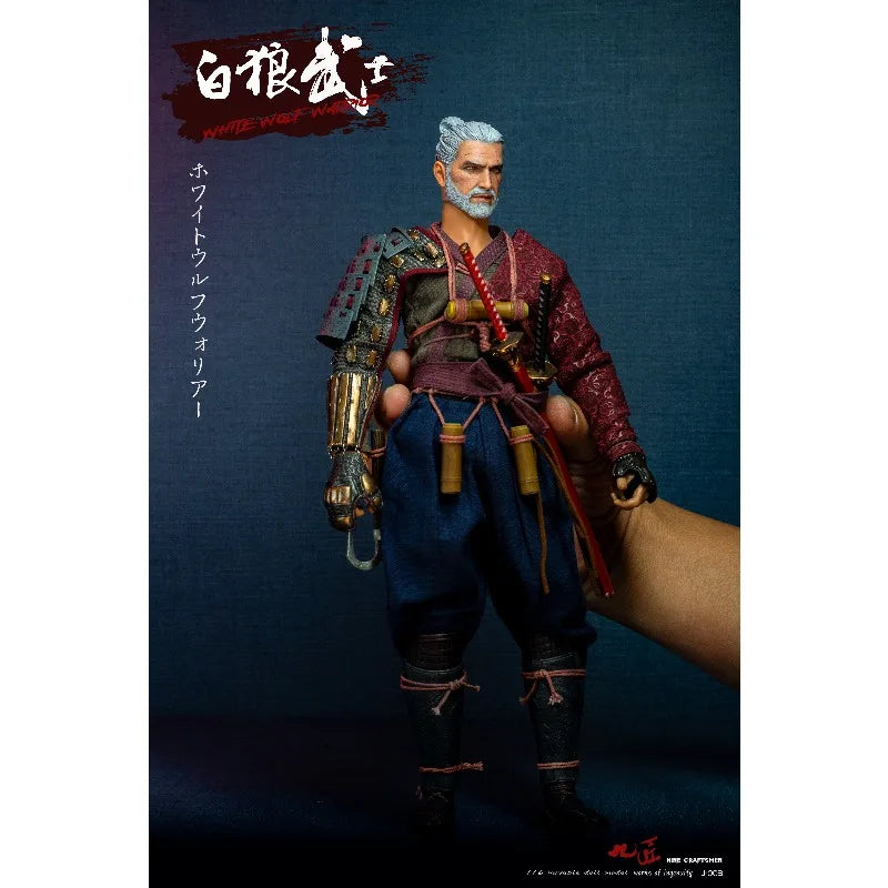 【 in Stock 】 Jiujiang Authentic Original White Wolf Warrior Mobile Doll Soldier Handmade Model Toy Gift Collection