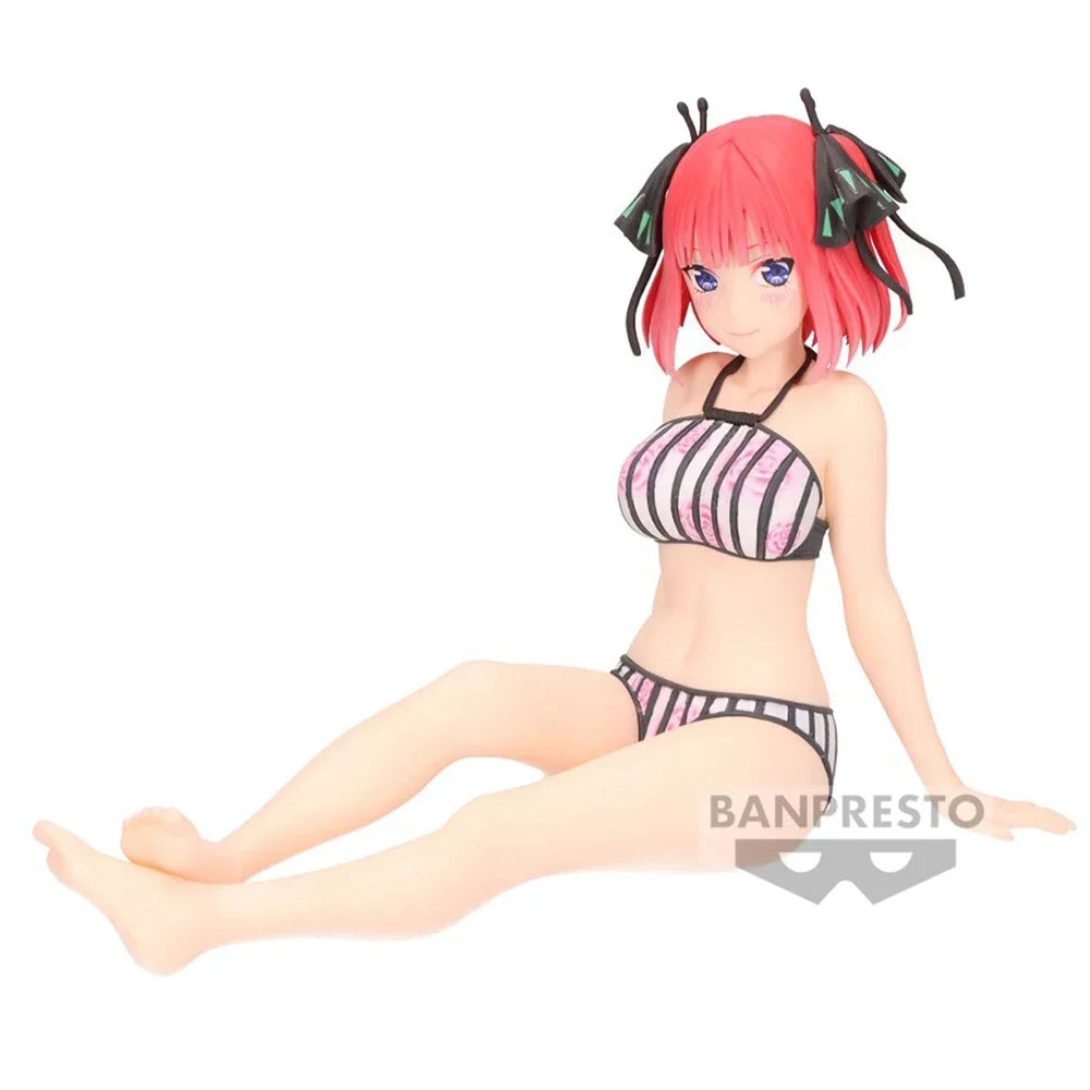 Original Bandai Nakano Ichika Celestial Vivi The Quintessential Quintuplets Nakano Nino Swimwear Collect Ornaments Figure Toys