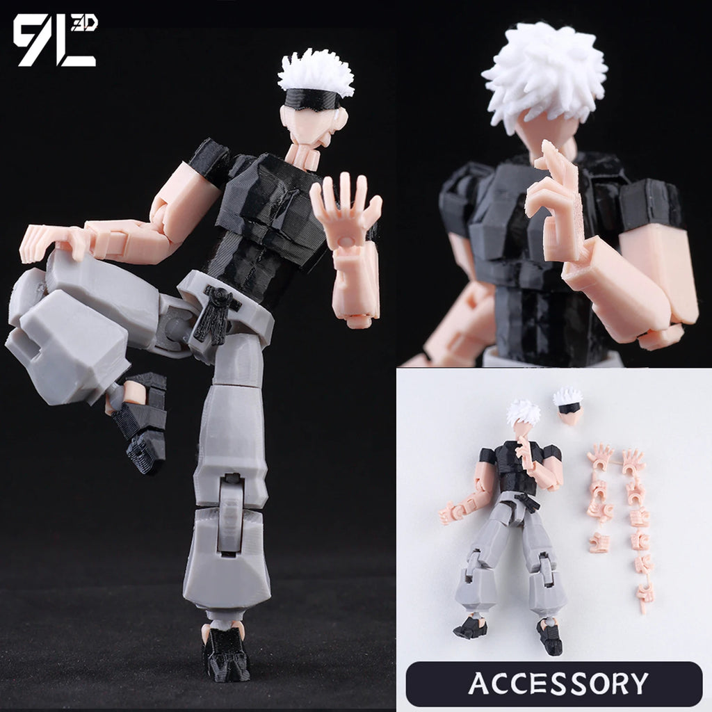 9L3D-gedruckte Lucky Dummy 13 Dandadan Takakura Ken Actionfigur, Anime-Modell, bewegliches Sammlerspielzeug mit mehreren Gelenken, Geschenk für Fans