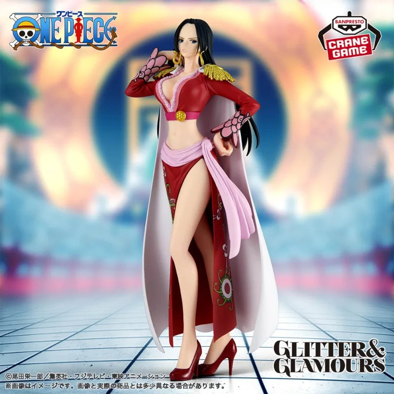 Original Banpresto Glitter & Glamours One Piece Boa Hancock 22Cm Anime Action Figure PVC Collectible Model Toys Children's Gifts