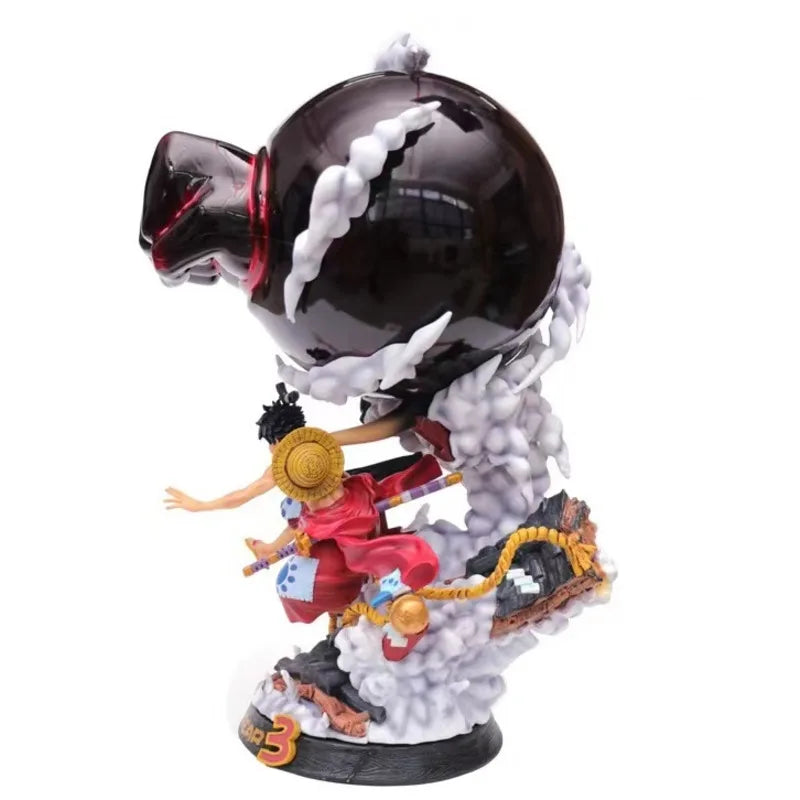 One Piece Anime Figurine Model GK Kimono Monkey D Luffy Gear 3 Action Figure 45cm Statue Collection Toy PVC F3 Studio Figma