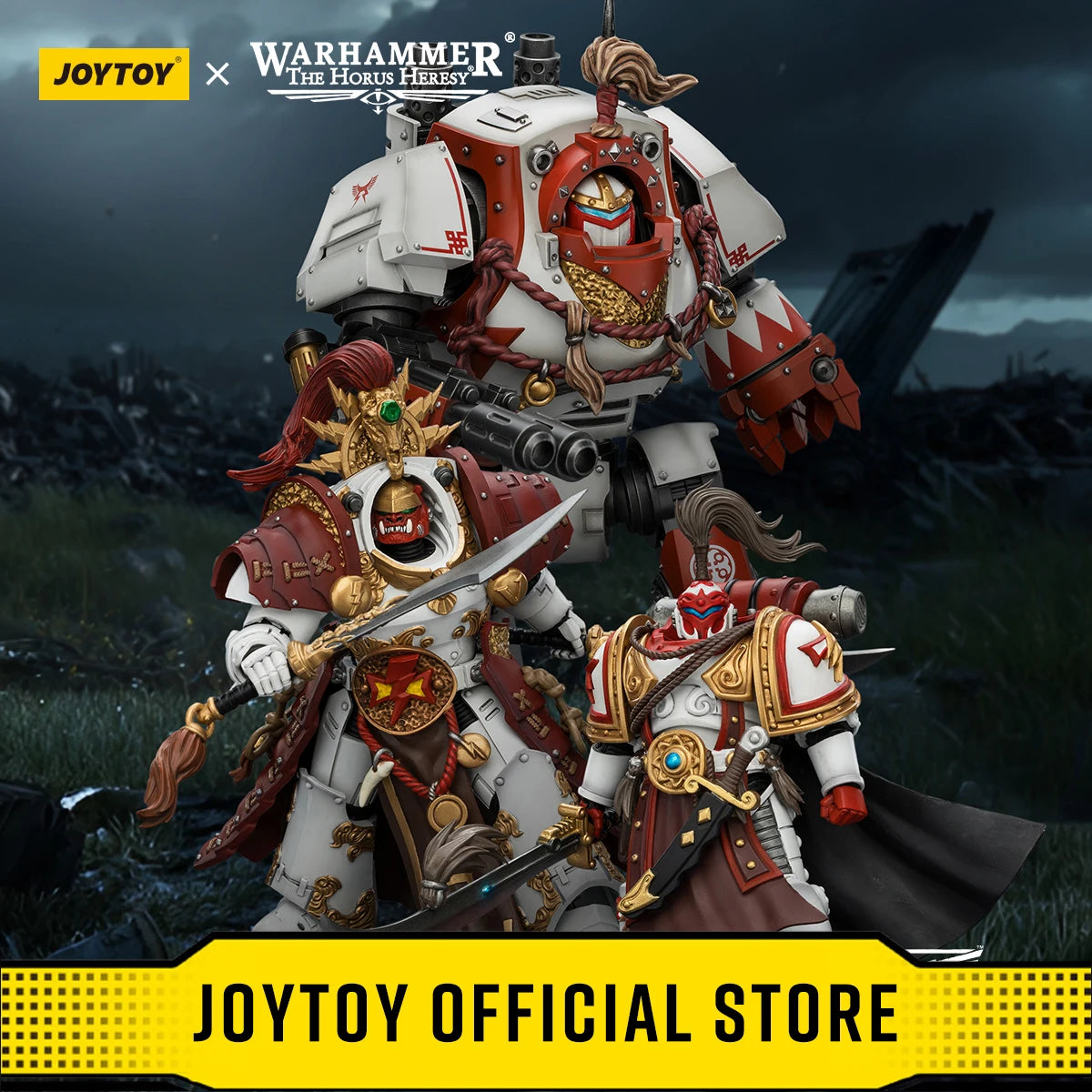 JOYTOY Warhammer "The Horus Heresy" 1/18 Action Figures White Scars Qin Xa Hibou Khan Contemptor Dreadnought