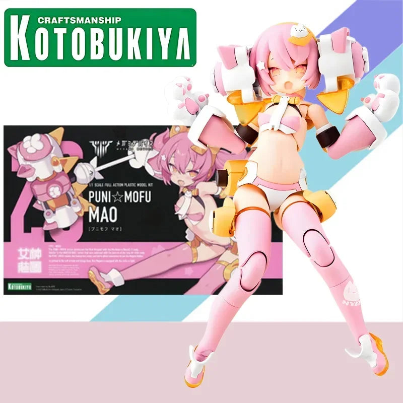 In stock Original Kotobukiya Anime Action Figure MEGAMI DEVICE PUNI MOFU TU Assembly Model Kit Collection Toy Gift For Children
