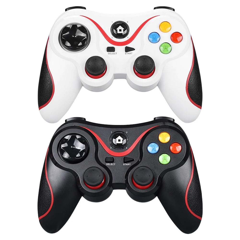 V8 2.4G Wireless Game Controller Gaming Joystick BT Wireless Gamepad Dual Vibration for Android/iOS/PC/PS3/Switch/Mobile Phone