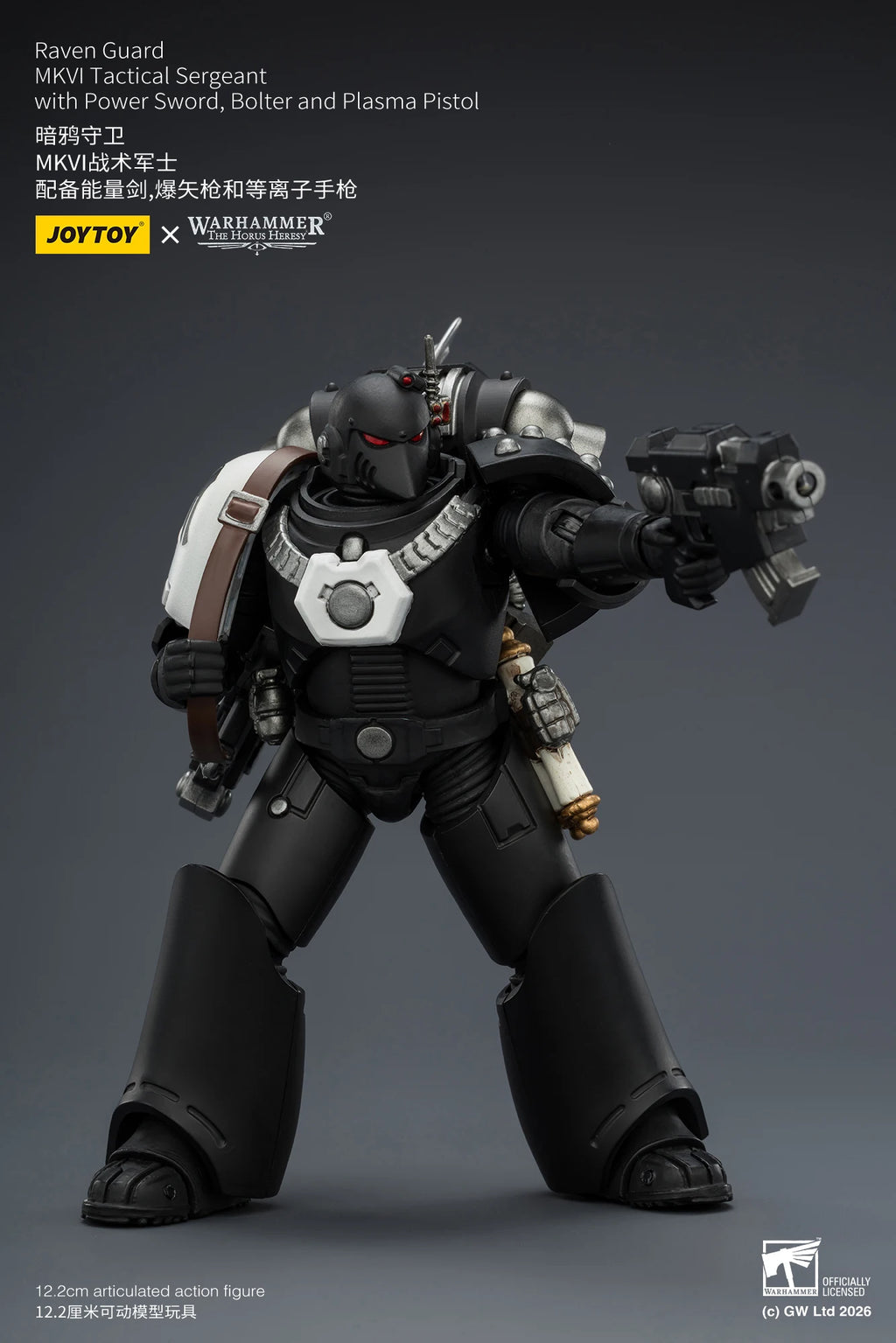 【Pre-sale】JOYTOY Warhammer 40K Raven Guard Dark Fury Mor Deythan Shade MK III Tactical Legionary 1/18 Anime Figure
