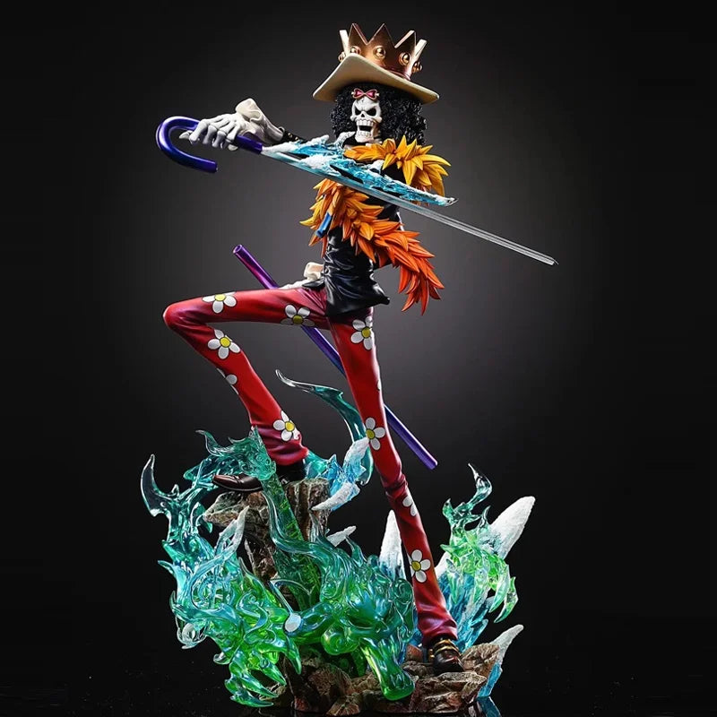 33cm Anime One Piece Figures LX BROOK Action Figures Two Years Later Meteor Burukku Model PVC Collection Periphery Toys Gifts
