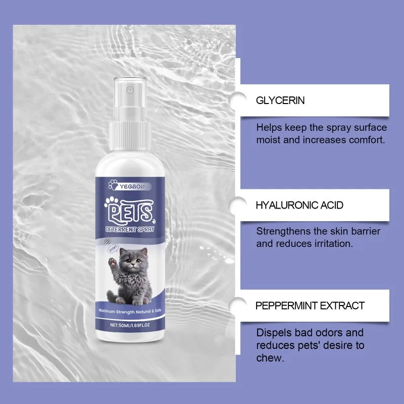 Cat Dog Scratch Deterrent Spray Protects Furniture Carpet Drapes Gentle Anti Scratch Training Aid Mild Anti Pet Scratch Spray