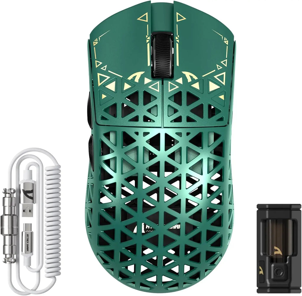 ATTACK SHARK R5 Ultra 39g Carbon Fiber 8000Hz Wireless Gaming Mouse, 42000DPI, PAW3950MAX Sensor, Nordic 52840 Chip, Tri-Mode