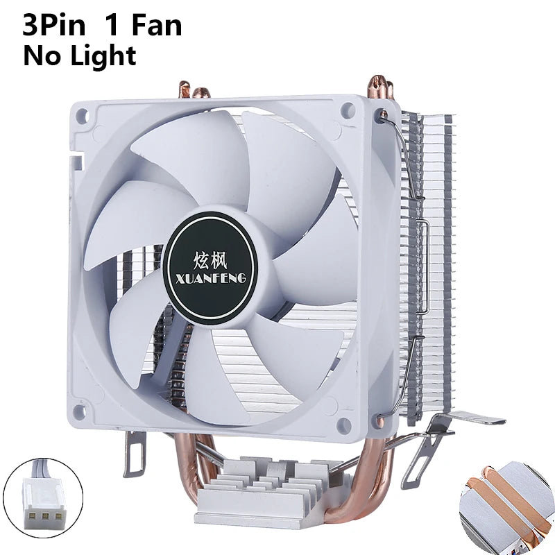 XUANFENG CPU Cooler Fan Computer x79 x99 Processor 2/4/6 Heat pipe 4pin/PWM Compatible LGA2011-3 2066 115x 1200 1700 AMD AM4 AM5