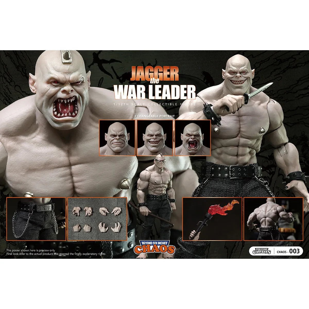 Pre-Order CHAOS003 Batman VS Jagger Prophet Mutant Leader 1/12 Scale Action Figure Anime Model Trendy Toys Desktop Doll