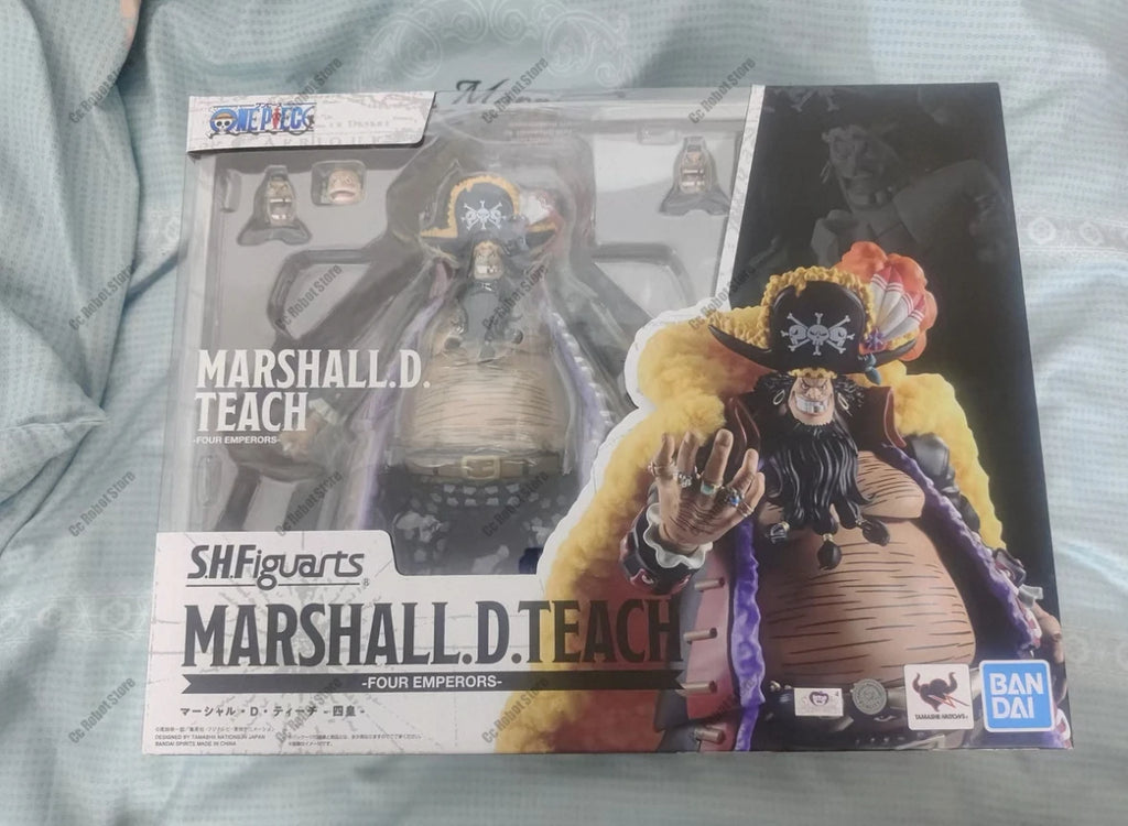 In Stock Bandai S.H.Figuarts Marshall D. Teach - The Four Emperors Barbanegra 24CM PVC Figurine Collectible Model Toy for Gift