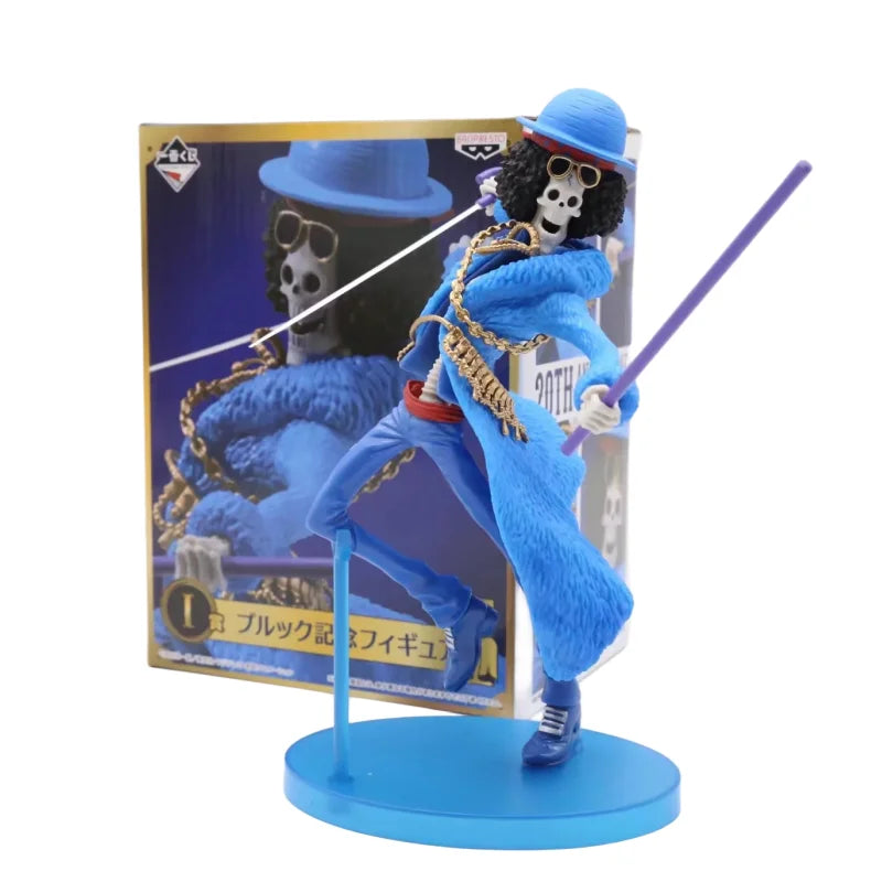 20 см One Piece Figures 20-та годишнина Brook Фигурка PVC Статуя Модел Кукла Колекционерска Декорация за Стая Подаръци