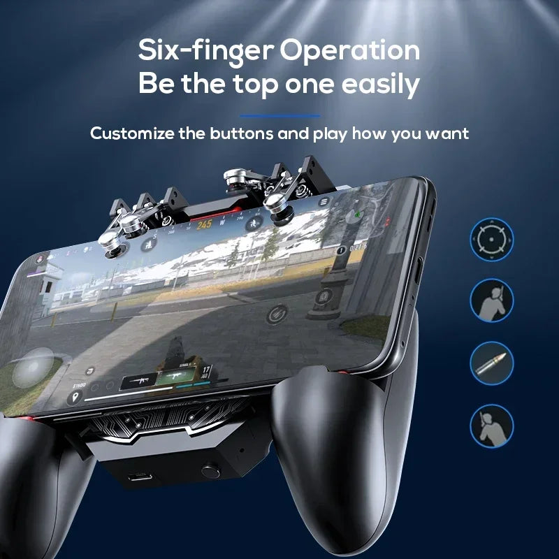MEMO NEW DL100 Mobile Phone 6 Fingers Gamepad Joysticks Controller Semiconductor Radiator for IPhone Android Gaming Accessories