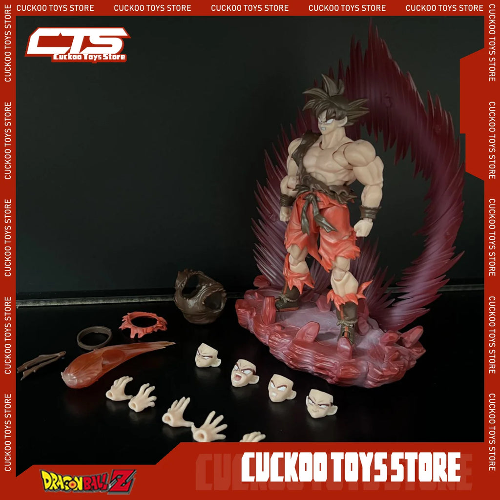 New E&C Dragon Ball Z Goku Kaiouken Figure Super Saiyan Son Goku Action Figure Pvc Statue Model Doll Collection Decoration Toys