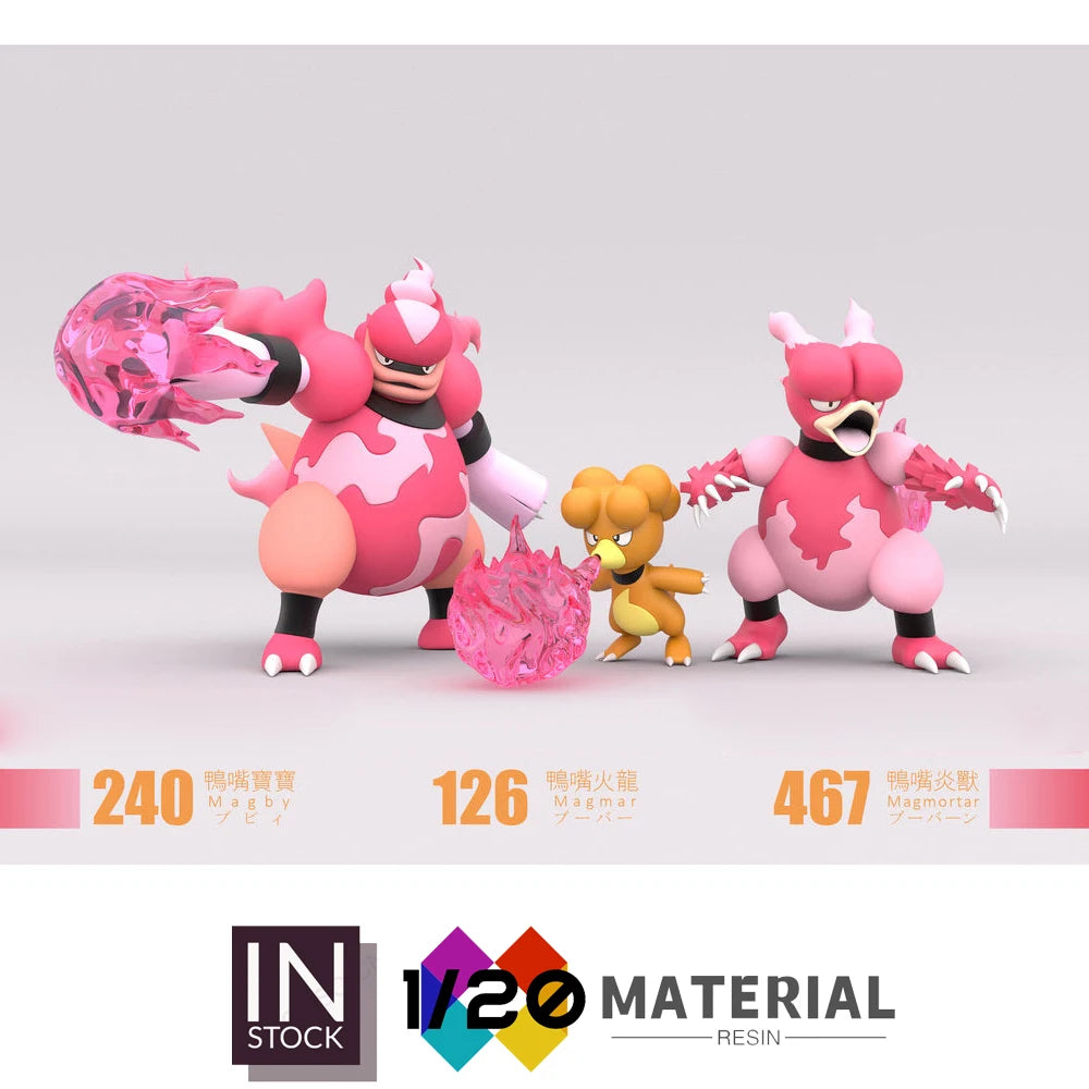 [In Stock]1/20 Resin Scale World [UU] - Magmar & Magby & Magmortar [Split RE-MENT]