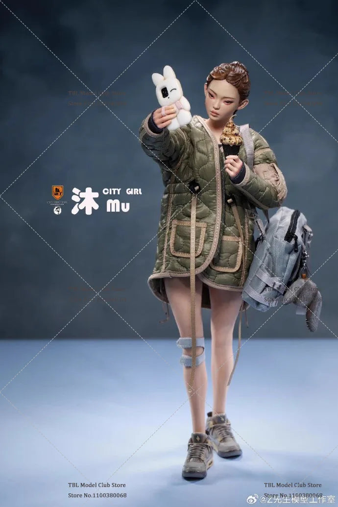 Limited Stock 1/6 Scale City Girl Mu 12 Inch Full Set Movable Action Figure CG001A MR.Z Beautiful Girl Model Toy for Collectors