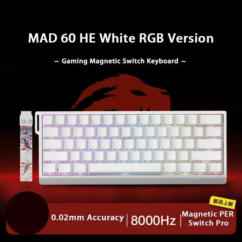 Madlions MAD68 60 Pro Mad Gaming Mechanical Keyboard Magnetic Switch Wired Gaming Accessories Customs Mad60 HE PRO MAD Keyboard