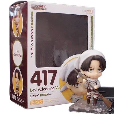 Anime Q Version Figure Attack On Titan 1123# Hange Zoe 2000# Eren Jaeger Mikasa Ackerman Action Model Desktop Doll Ornament Gift
