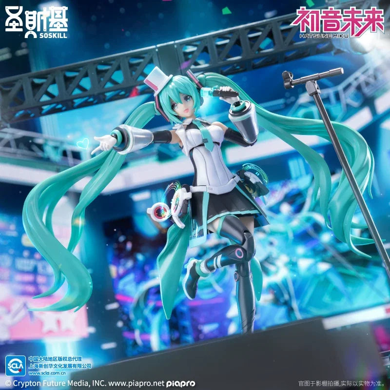 SOSKILL Hatsune Miku Sing for the Future Plastic Model Kit Color-Changing Stage Lights With Bonus Items Collectible Figure