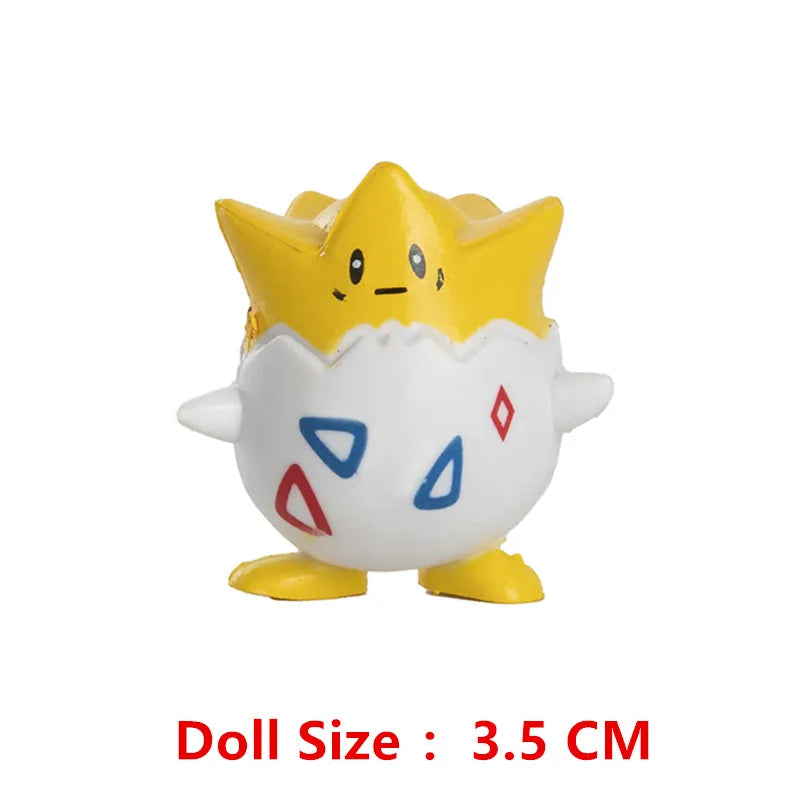 3-7 Cm PokemonCartoons Anime Figure Pikachu Mew Snorlax Charmander Cosplay Collection Pet Pocket Monster Action Model Toy Gifts
