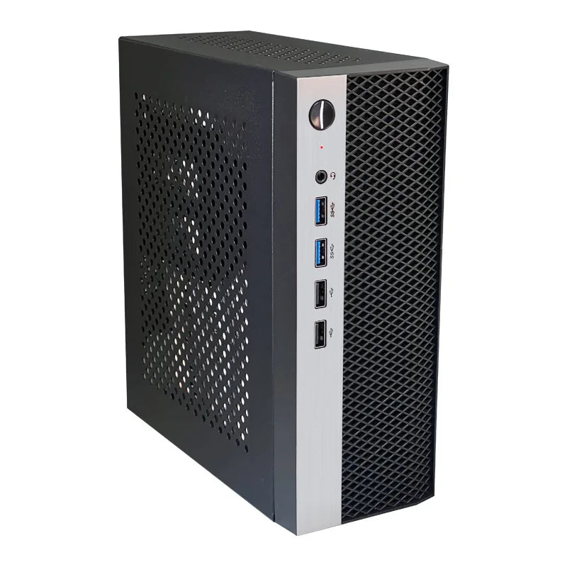 ITX Computer Case HTPC Chassis Mini ITX Case 1u Power Supply Case with 4 USB 17*17 Motherboard