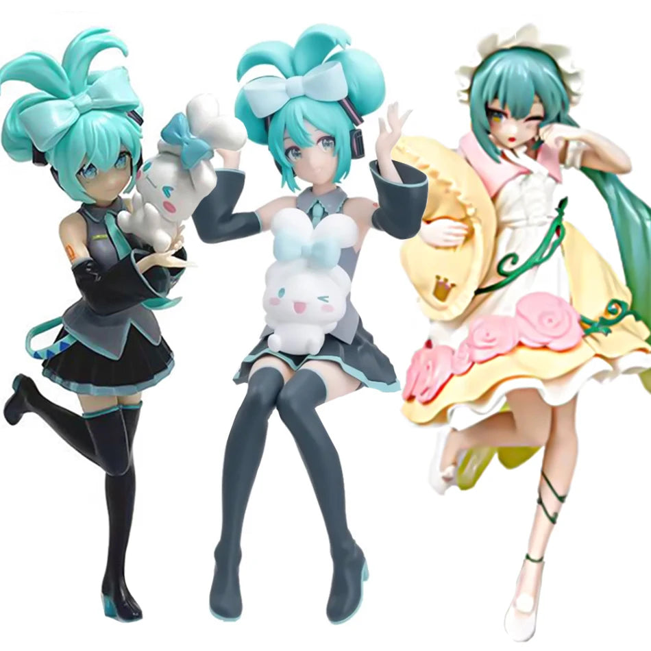 Anime Hatsune Miku X Cinnamoroll Figur Fee Spiegel Dornröschen Figuren Auto Ornamente PVC Modell Spielzeug Geburtstagsgeschenke Auf Lager
