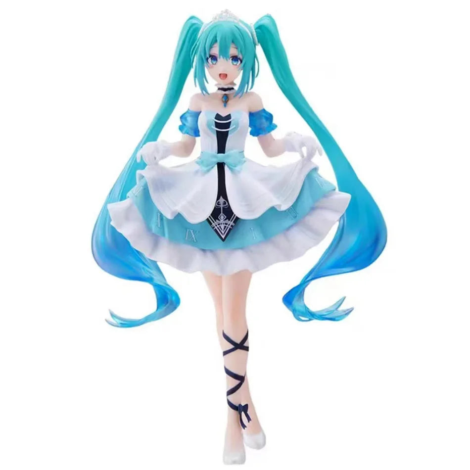 New 20cm Desktop Cute Hatsune Miku Kwaii Style Anime Figure Toys PVC Model Collector Doll Birthday Gift
