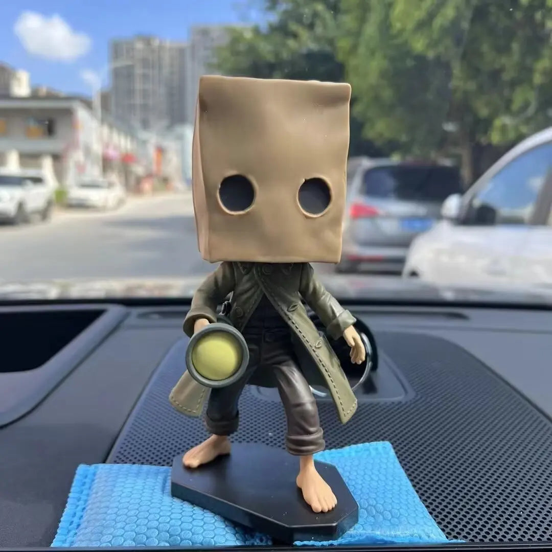 17CM Anime Gam Little Nightmares mono Figure Carton Headdress Horror Game Six Model Toy Doll Standing Position Aciton Figure PVC