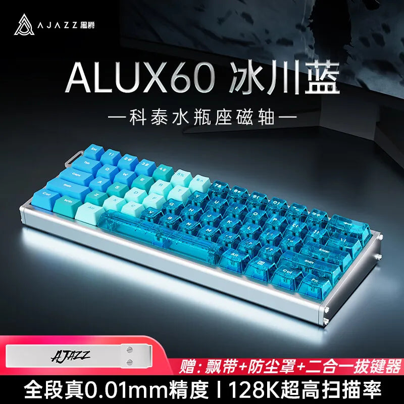 AJAZZ Alux60 Tastatur mit magnetischem Schalter, kabelgebundene Gaming-Tastatur, Aluminiumlegierung, 8000 Hz, RT0.01 mm, mechanische Tastatur, FPS, Gamer-Geschenke