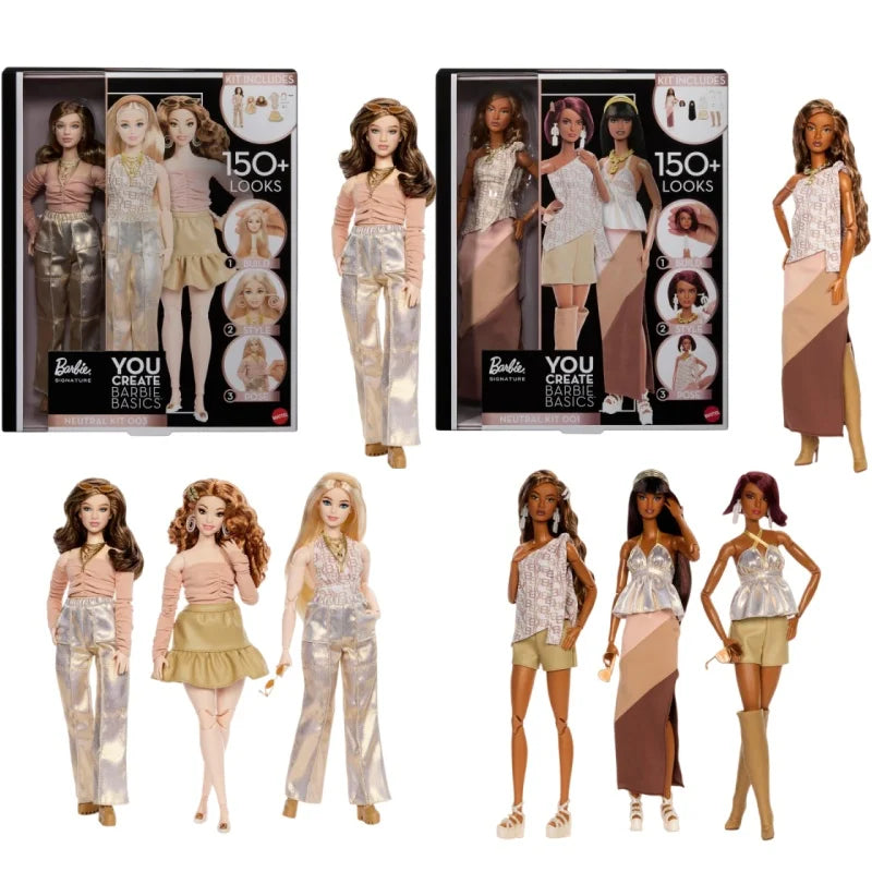 Barbie You Create Series Haute Couture Clothing Dolls,3 Face Models,Fashionable Girl Model Toy Bjd,With Gift Box Collection Gift
