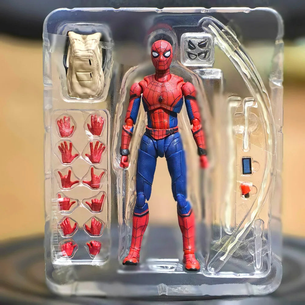 SHF Spider-Man Action Figure Model Anime Spiderman Homecoming Peter Parker Figurine PVC Collection Movable Toys for Gifts