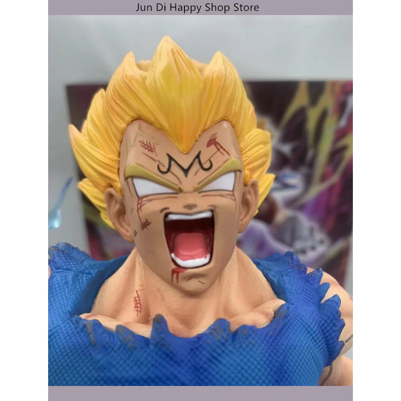 28cm Dragon Ball Self-Destruct Vegeta Anime Figure Model Statue Collection Desktop Decoration Ornament Toy Gift for Fans