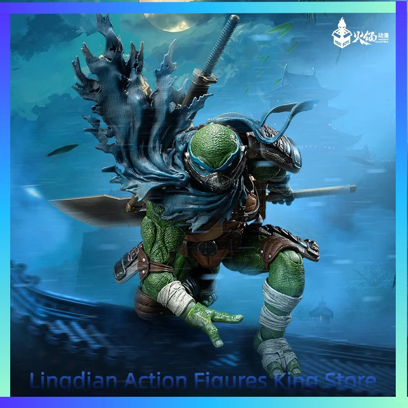 HEATBOYS Huo Zai Anime Ninja Turtles Leonardo Deluxe Edition Standard Edition Animation Character Model Action Figure Toy Gift