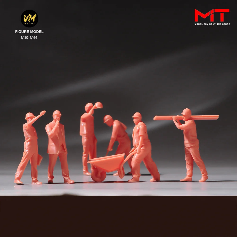 Miniature Figure 1/64 1/50 Site Scene accessories Workers 3D Mini Doll Model Fit Construction Vehicles Toy Decor Display