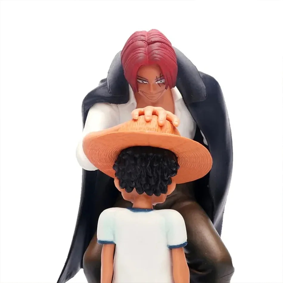 18cm Anime Figure One Piece Luffy Four Emperors Shanks Straw Hat Luffy Action Figure Monkey D Luffy Collection Model Doll Toys
