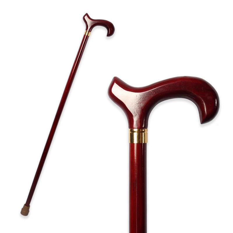 97 cm roter Holzgriff 3-teiliger Gehstock Herren Abnehmbarer Gehstock aus deutschem Buchenholz Damenmode-Gehstöcke