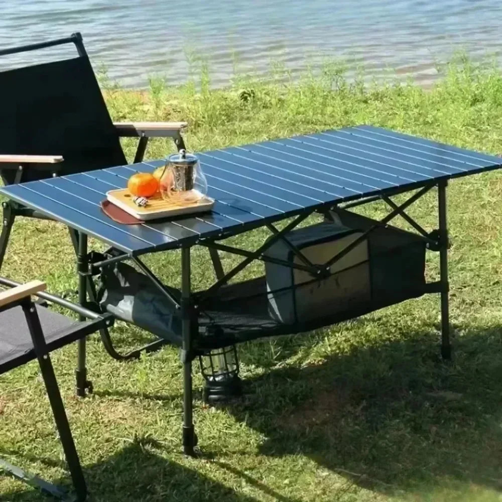 Tourist Folding Long Table Outdoor Picnic Desk Beach Leisure Desks Camping Barbecue Folding Tabl Portable Storage Egg Roll Table