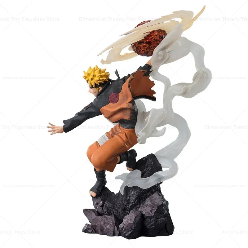 In Stock Bandai Genuine Figuarts ZERO Anime Naruto Sage Art Lava Release Rasenshuriken Uzumakl Action Figure  Model Toys Gift