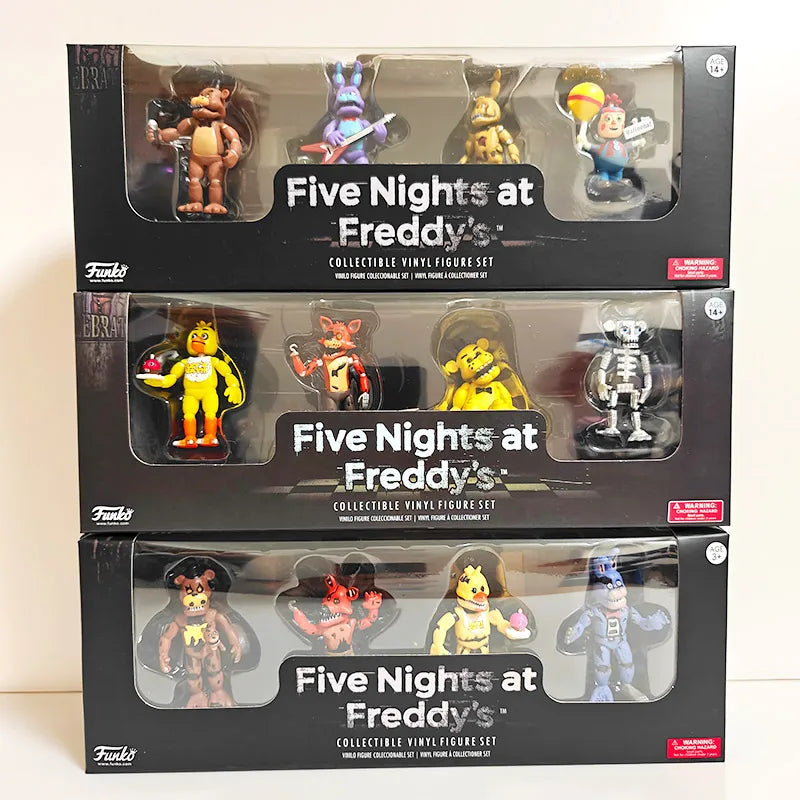 FNAF 4Pcs/Set Action Figures - Freddy, Bonnie, Chica, Foxy & Nightmare Balloon Boy Vinyl Collectible Model Set