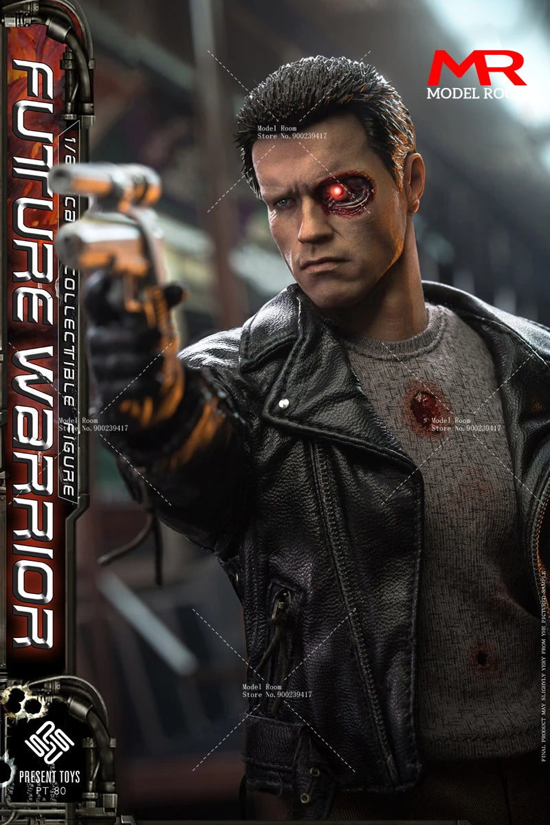 PRESENT TOYS PT-sp80 1/6 Future Warrior Leather version Action Figure 12'' Male Soldier Figurine Model Full Set Collectible Toy