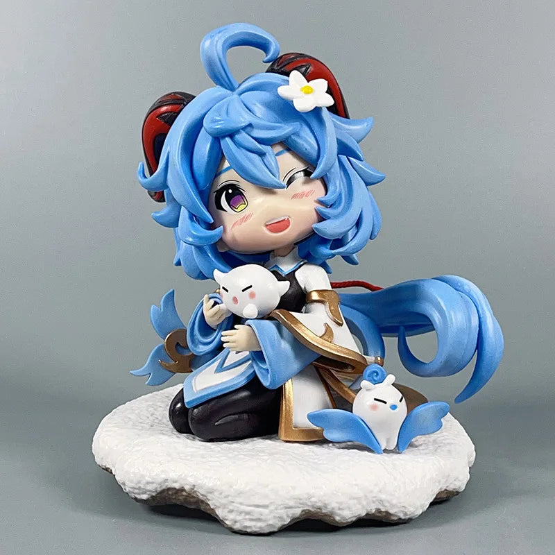 16CM New Anime Genshin Impact Yae Miko Ganyu Hu Tao Kawaii Q version Action Figure PVC Doll Model Toys ornament decoration Gifts