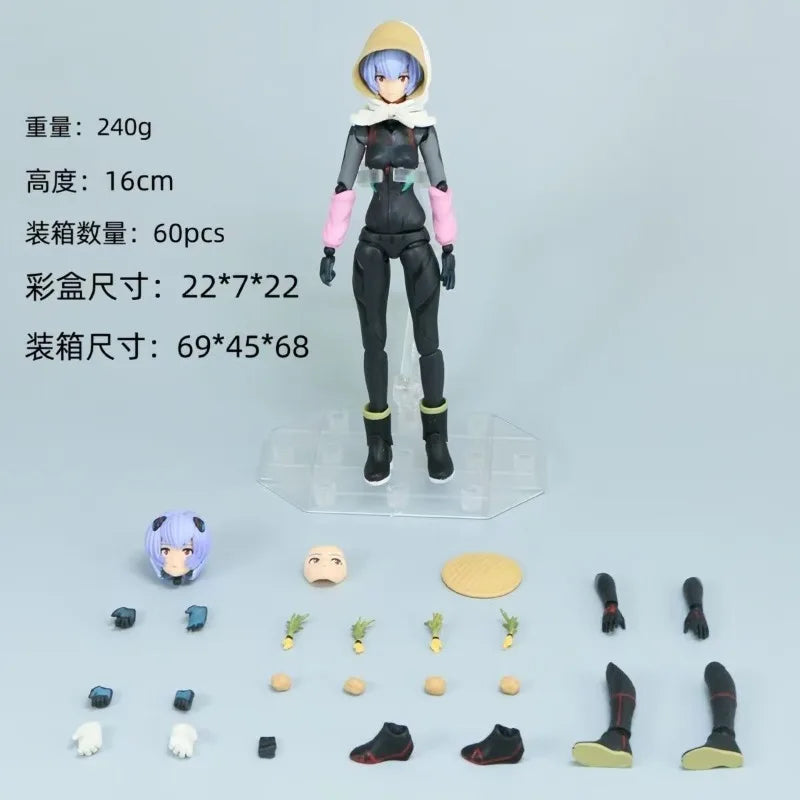 New Neon Genesis Evangelion Figure Cartoon Ayanami Rei Model Decoration Nendoroid Anime Merchandise Holiday Gift Boxed