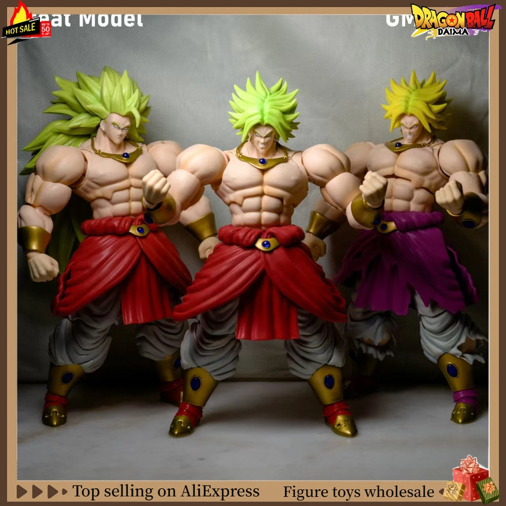 Spot Delivery GM Dragon Ball Big Model Super Saiyan Broly Anime Action Figure Toy Collection
