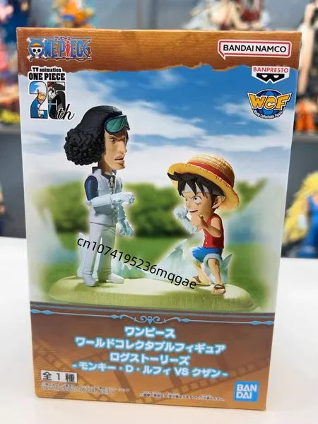 Original Bandai ONE PIECE WCF LOG STORIES Luffy Nami Eneru Anime Action Figures Model WCF desktop Ornaments Gift Decorations