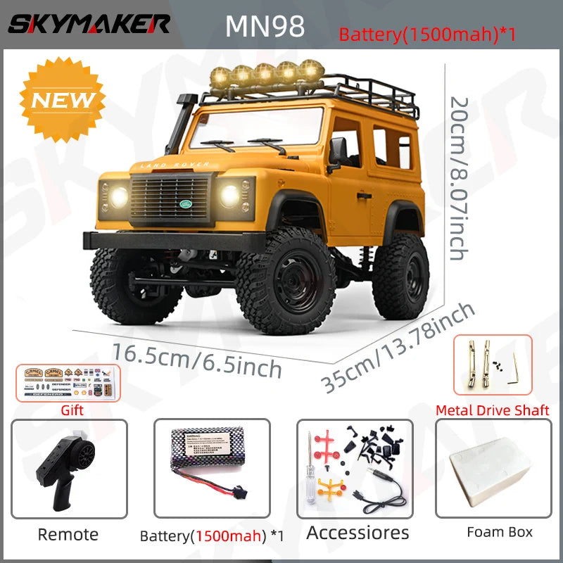 Neues MN99s MN98 1:12 MN-Modell RTR-Version RC-Auto 2.4G 4WD RC Rock Crawler Defender Fernbedienungsauto 1/12 RC-LKW-Autos Spielzeug