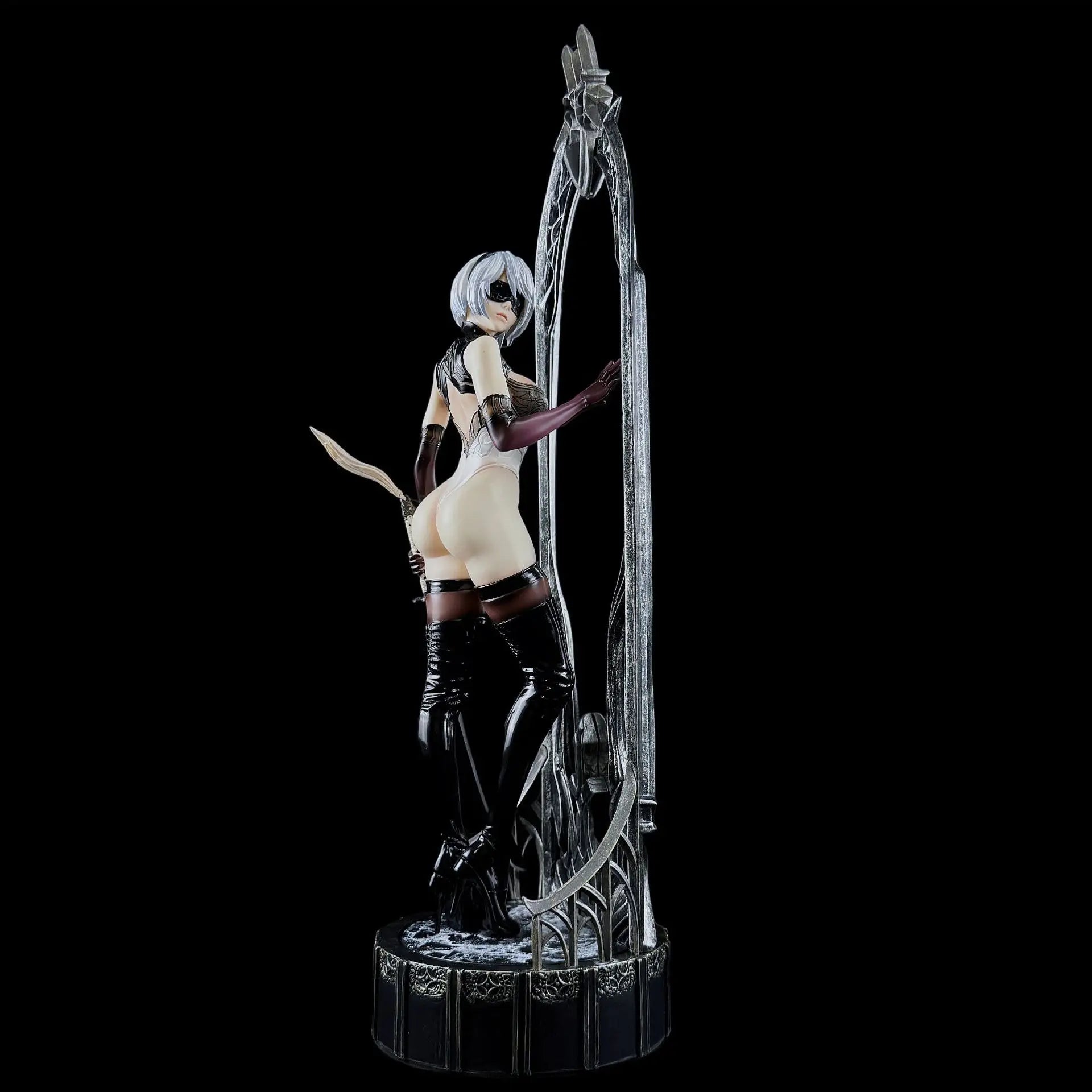 DS Lust Series 2B Anime Figure Double Head Sculpt 63cm Tall PVC ABS Anime Collection Giant Statue Gift Model